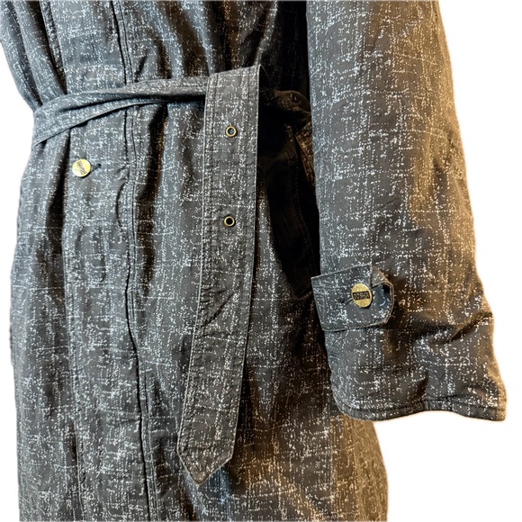 Dosha 1980’s Vintage Longline Belted Coat with Faux Fur Trim - Size Large - Picture 7 of 10